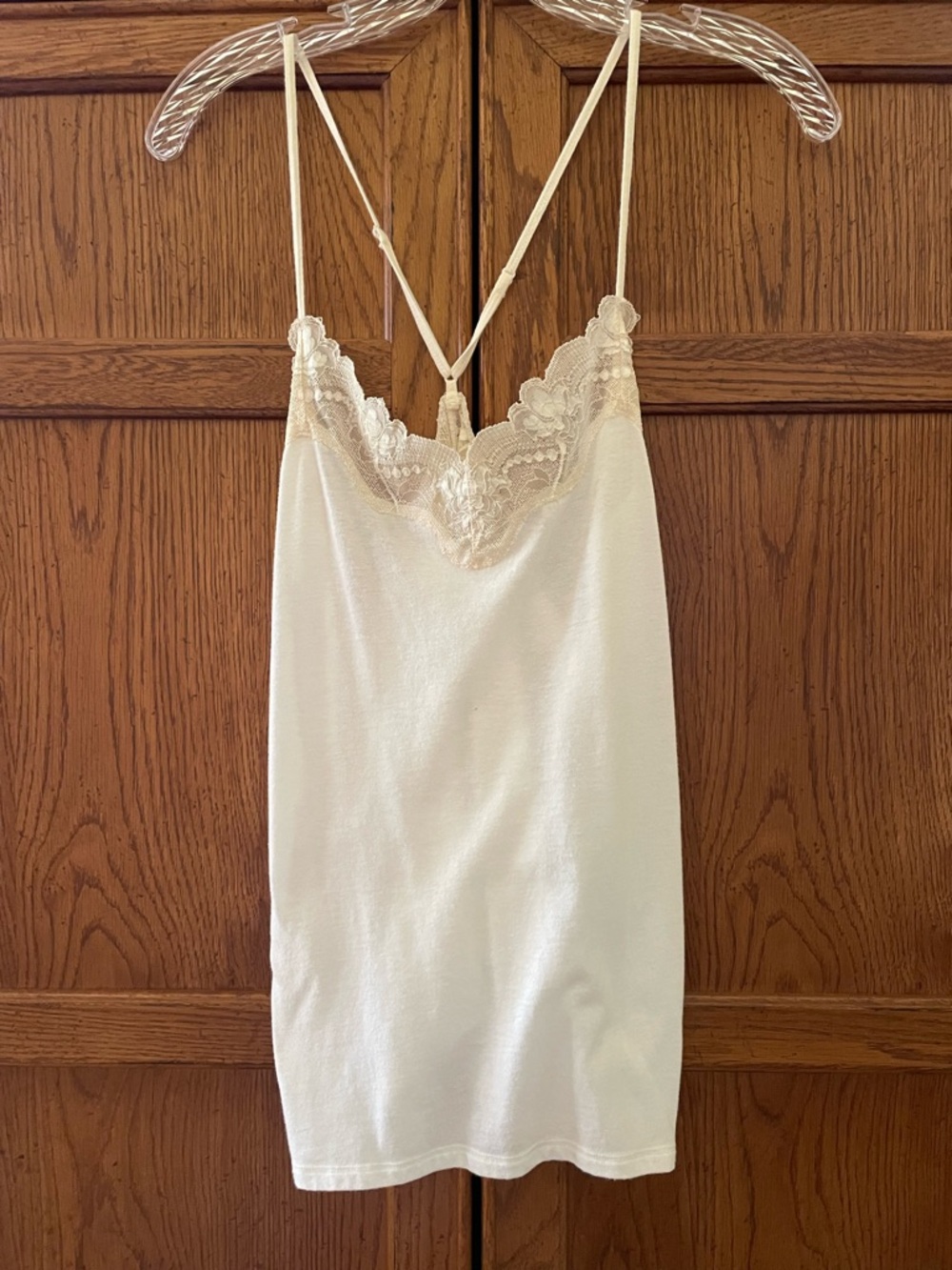 Gilly Hicks Cream Lace-Trim Cami